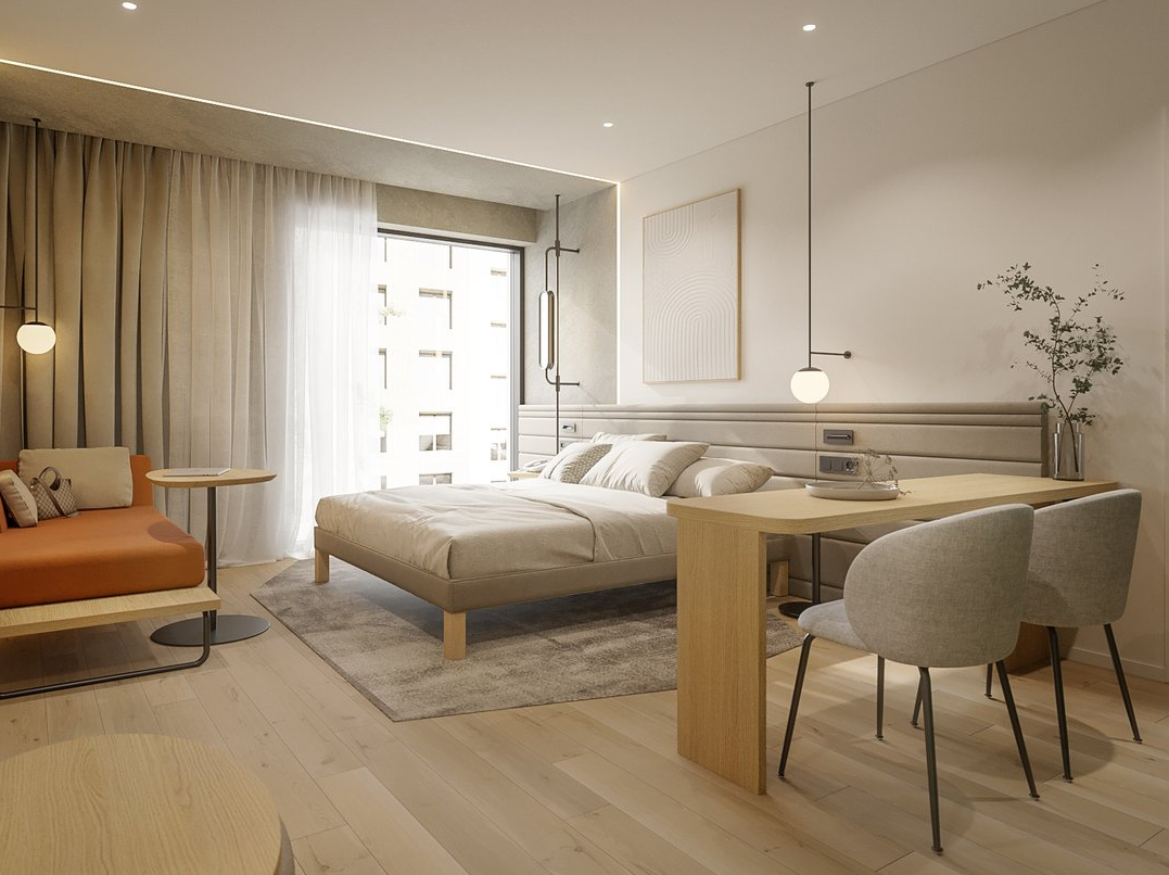 Warm Paris apartment lounge with curated details for expat residents
